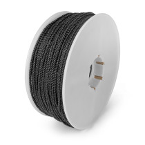 3/16" x 600' Twisted Polypropylene Rope, Black